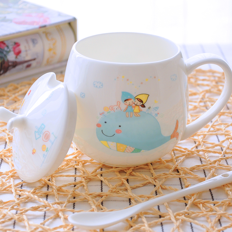 马克杯陶瓷早餐卡通学生宿舍矮胖