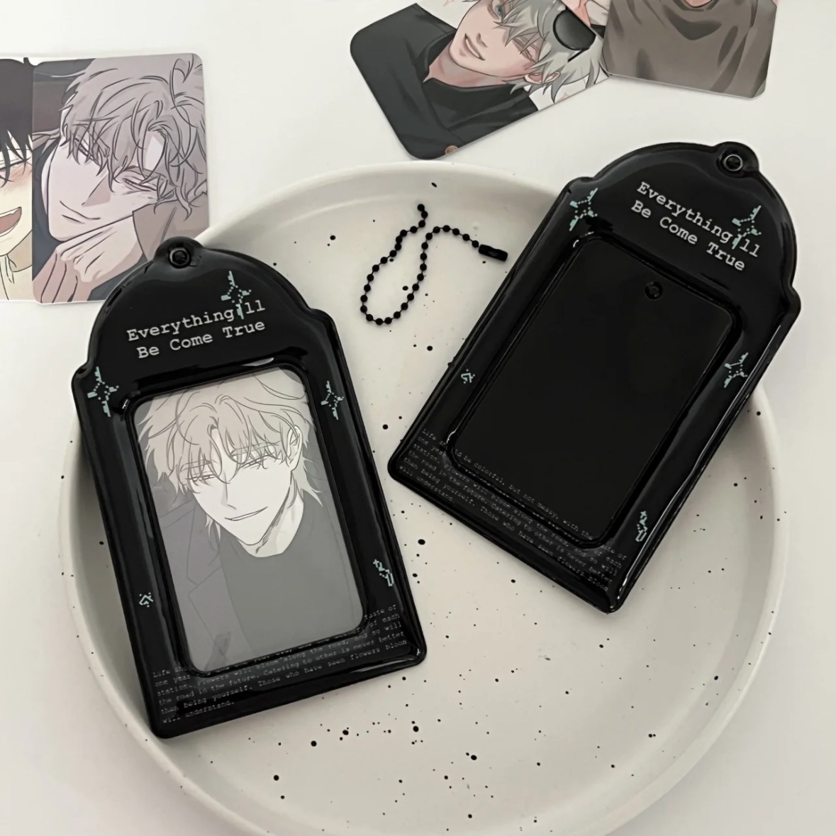 黑色像素3寸追星卡套保护套