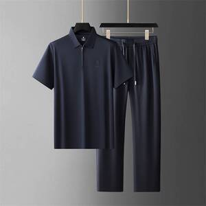 官方正品2026夏季冰丝莫代尔大码套装男士短袖组合两件套装薄款中