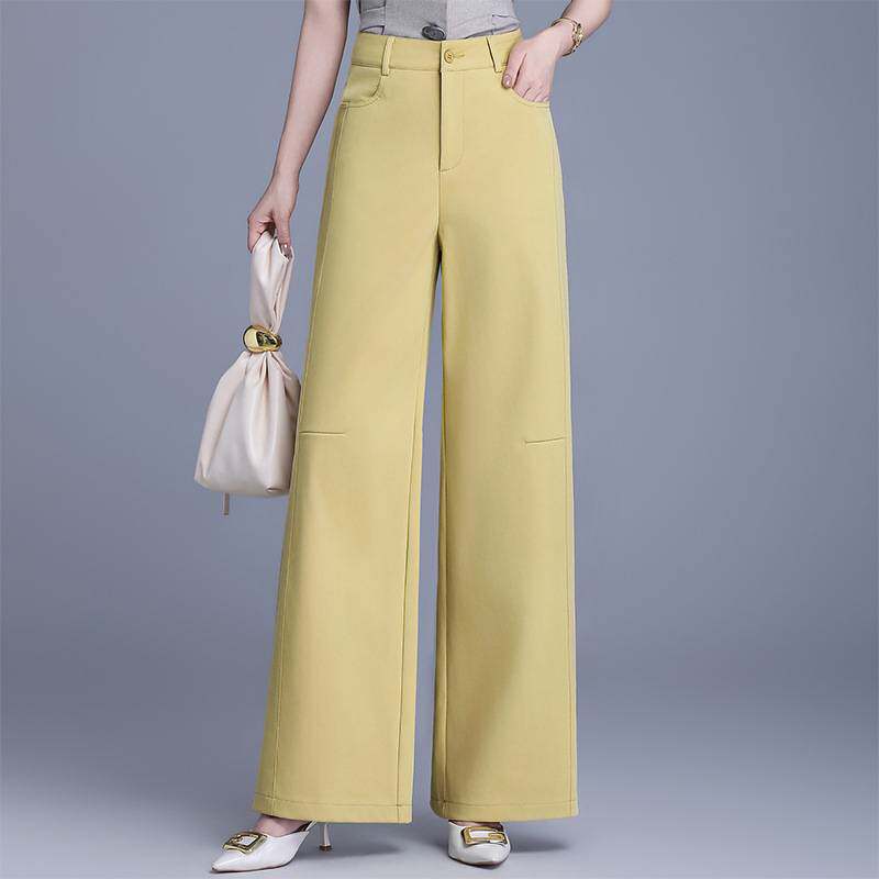 官方正品垂感阔腿裤女2026春季新款今年流行高腰显瘦宽松直筒裤通