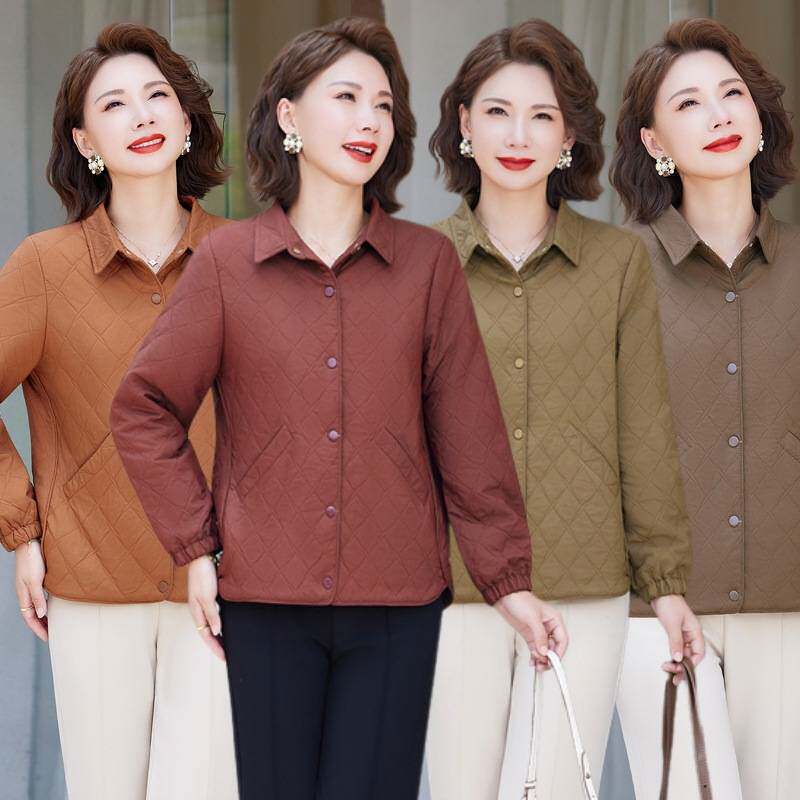 官方正品妈妈春装洋气风衣外套2026新款中老年人女装春秋薄款夹克