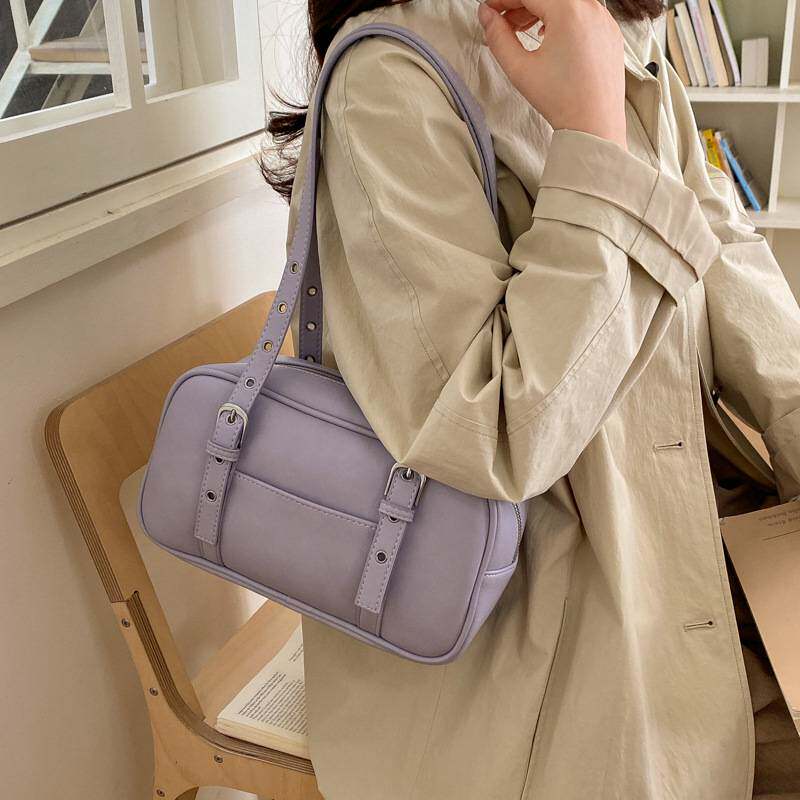 官方正品大容量辣妹机车包2026新款时尚百搭单肩托特包学院风通勤