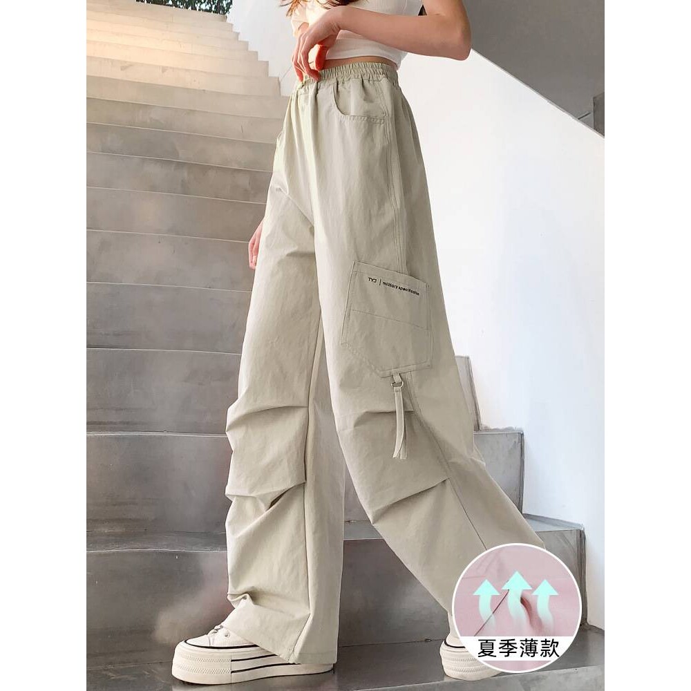 官方正品女童工装裤夏季薄款儿童速干休闲直筒裤女大童夏天防蚊裤