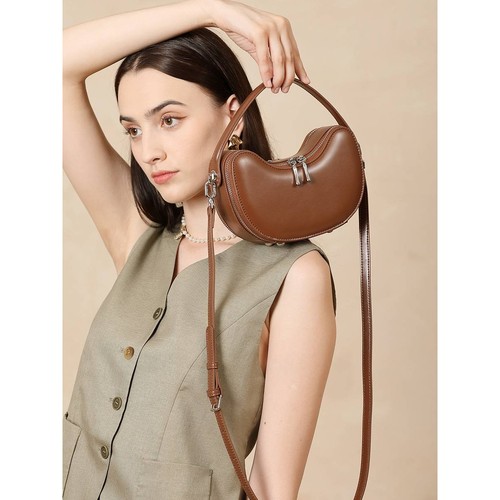 官方正品新款小众设计真皮苹果元宝包超火夏天精致高级手提单肩斜