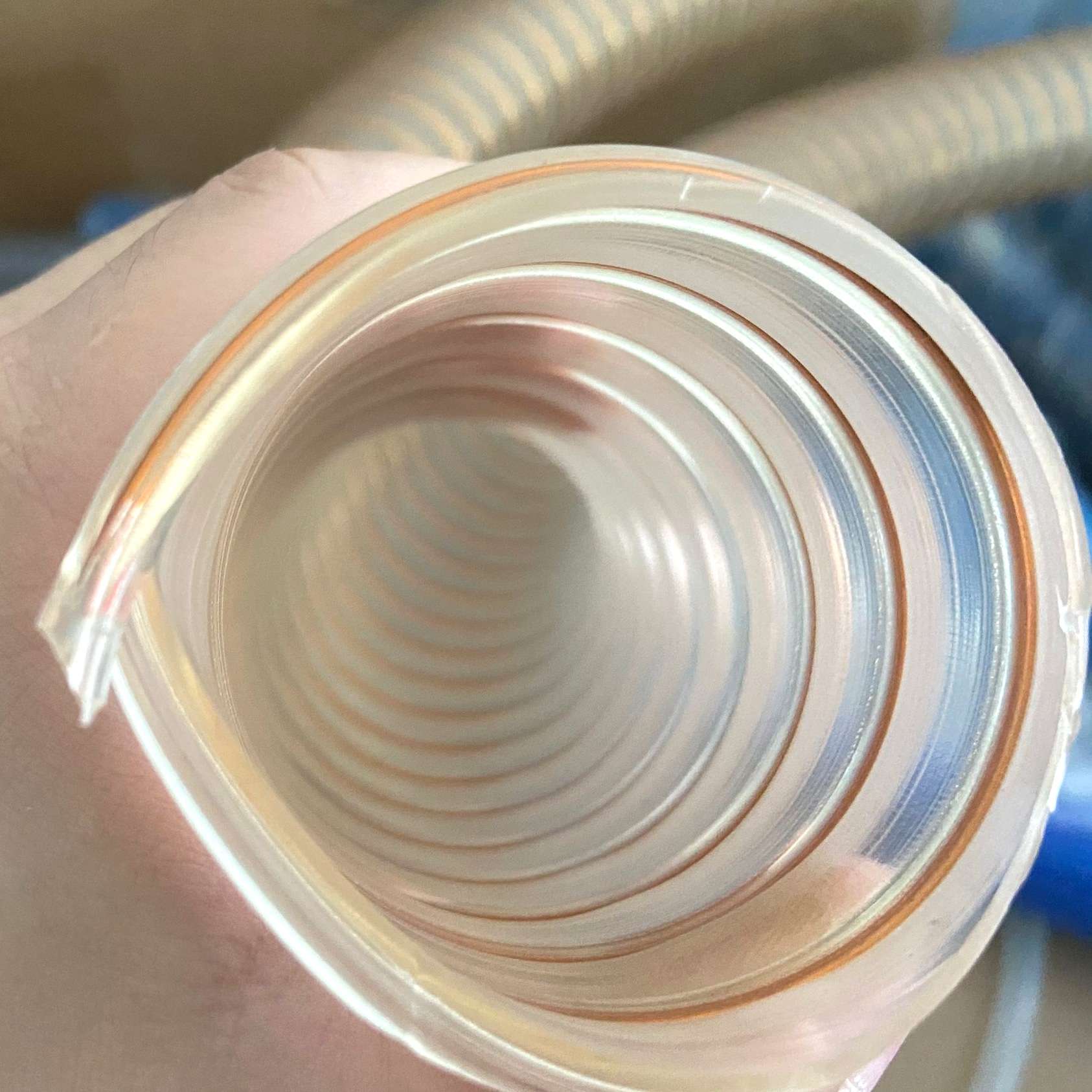 GREATFLEX卫生级PU聚氨酯风管内衬加粗镀铜钢丝软管TP10