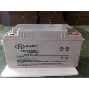 太阳能UPS 鸿贝蓄电池FM 铅酸免维护 12V65AH 用储能电瓶 BB1265T