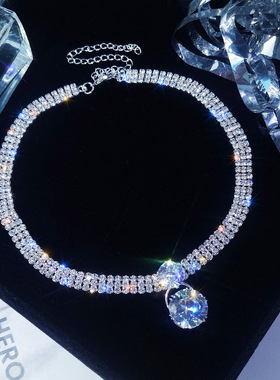 choker颈链短款水晶女士项