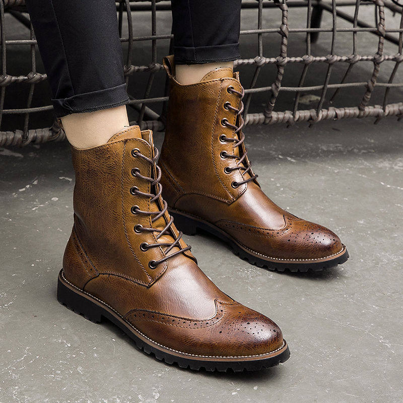 清仓秋冬马丁靴男真皮休闲高帮男鞋英伦皮靴韩版军靴增高男潮靴子|msdalam kategori Kasut lelaki popular, but - dari Buy2taobao.com untuk memberikan perkhidmatan ejen Taobao profesional membeli