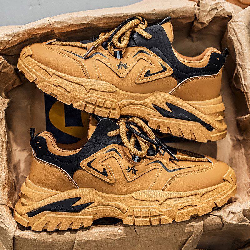 男鞋秋季工地干活工作劳保鞋男士运动休闲复古厚底增高工装老爹鞋,流行男鞋,帆布鞋,淘宝优惠券,粉丝福利购,淘宝优惠卷
