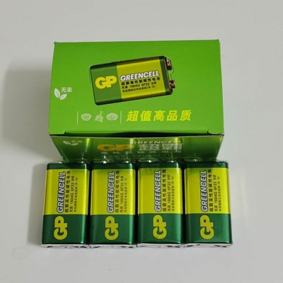 GP超霸1604G 9V方块电池9伏6F22烟雾报警器万用表话筒麦克风玩具