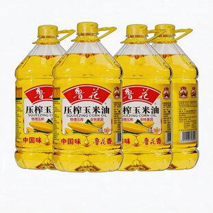 鲁花压榨玉米油5L*4非转基因物理压榨健康调味营养食用油整箱批发