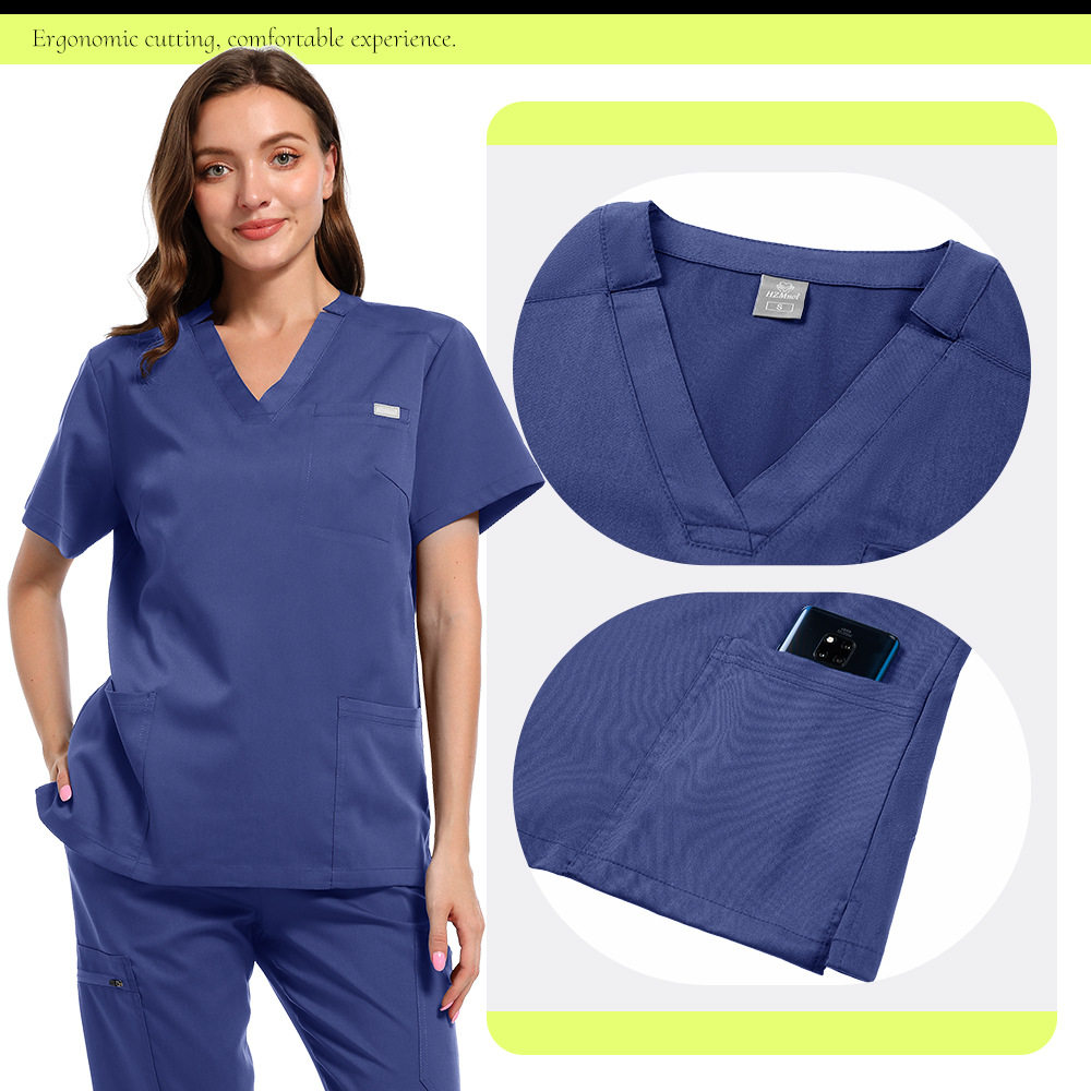 新品医护服女短袖长裤套装