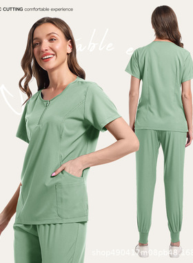 供应商新品刷手服儿童医院医疗服装美容院吸汗透气护士服分体套装