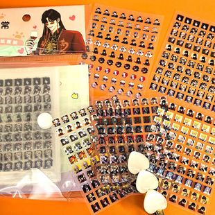 CH五常小鼻嘎贴纸瓷美俄法英拟人周边迷你手帐防水贴画卡册学生礼