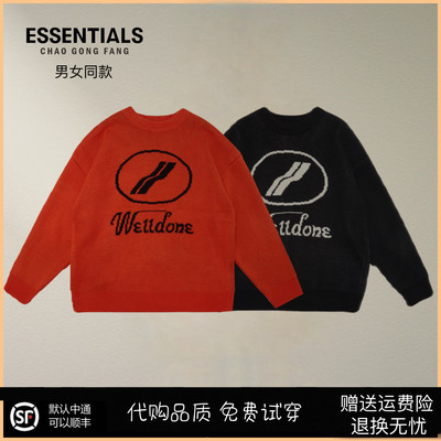 Essentials提花圆领毛衣高街