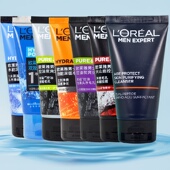 补水控油收缩毛孔护肤品 洁面乳爽肤水保湿 欧莱雅男士 洗面奶套装