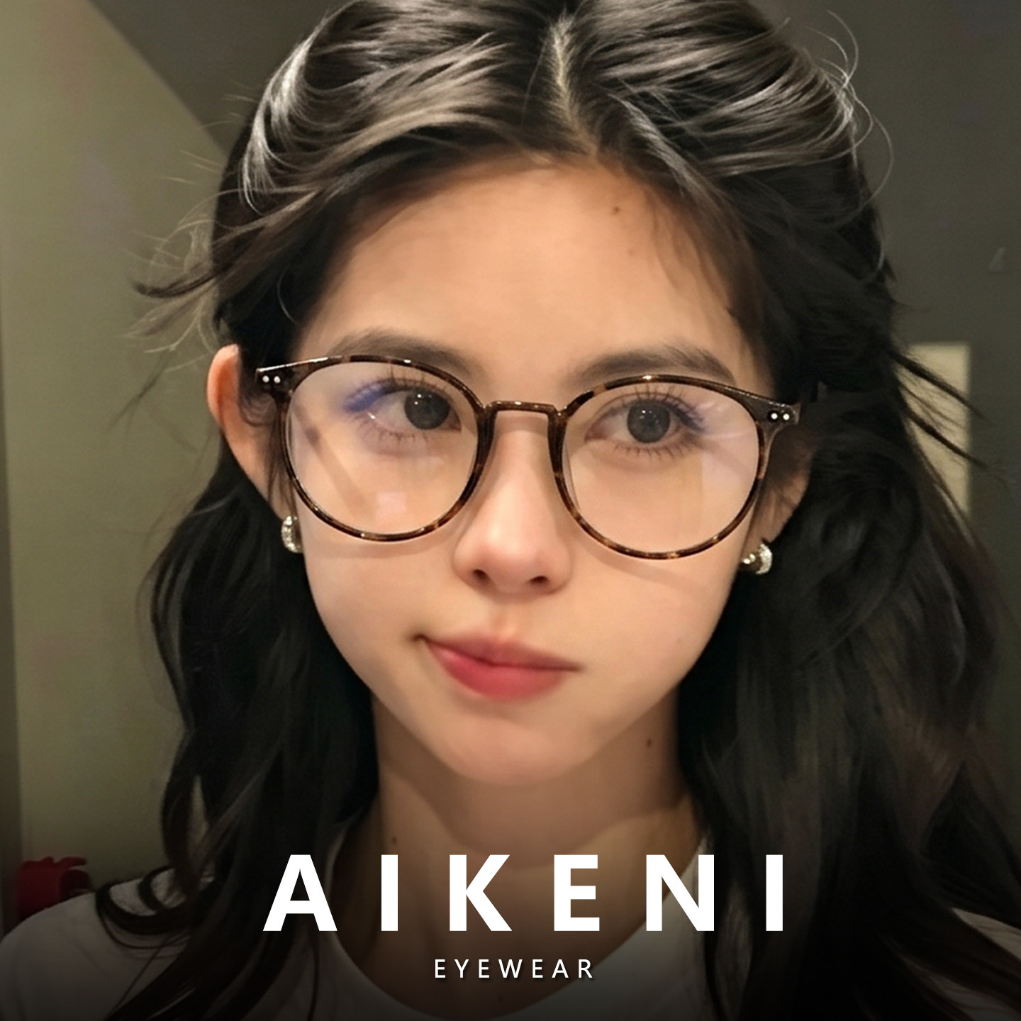 复古玳瑁圆框眼镜女近视可配度数高级感素颜神器韩系书呆子防蓝光