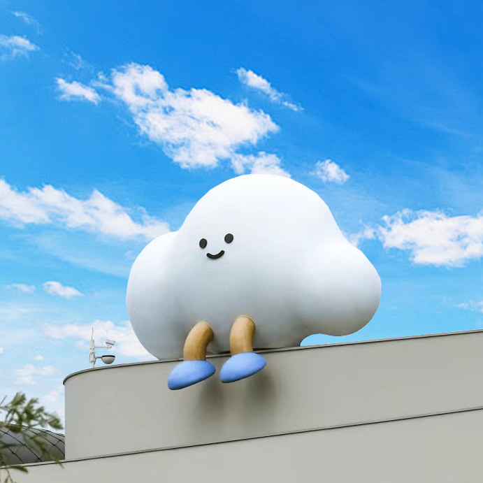 玻璃钢云朵雕塑户外幼儿园酒店商场仿真云朵公仔装饰品公园大摆件,家居饰品,户外/庭院摆件,淘宝优惠券,粉丝福利购,淘宝优惠卷