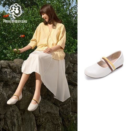 Pansy2025新款玛丽珍芭蕾鞋