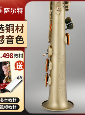 专业高音直管萨克斯降b台湾品牌萨尔特SP-6600G进口铜材新款上市