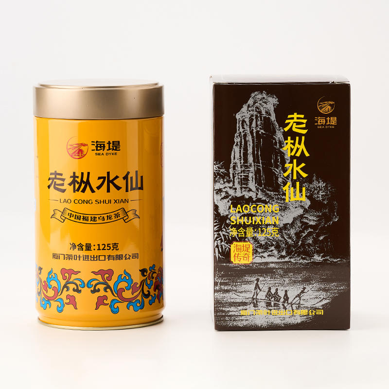 中茶乌龙茶 海堤AT102A浓香型黄罐升级125g岩茶老枞水仙  中粮 茶 特色产区乌龙茶 原图主图