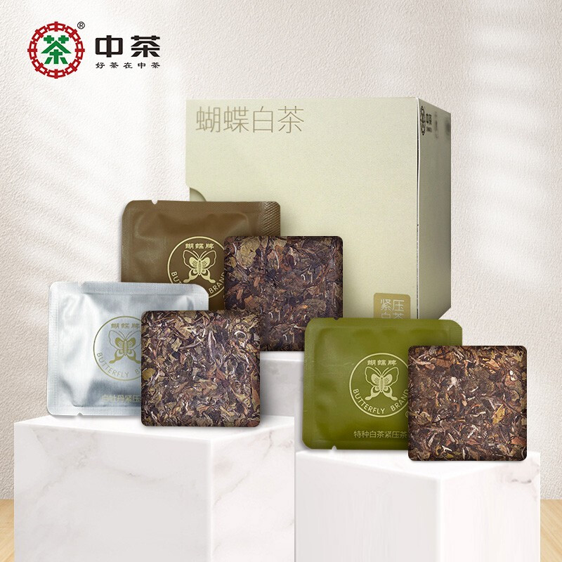 中茶白茶  蝴蝶白牡丹5g*5 寿眉5g*5 特种白茶5g*5饼干茶白茶75g 茶 白牡丹 原图主图