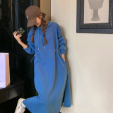 长袖长裙连衣裙韩系学院风衬衫裙宽松秋季过膝休闲大码春秋显瘦，女装连衣裙，浙宝131