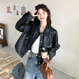新款PU皮衣外套131-7126P155K238，女装皮衣，象礼