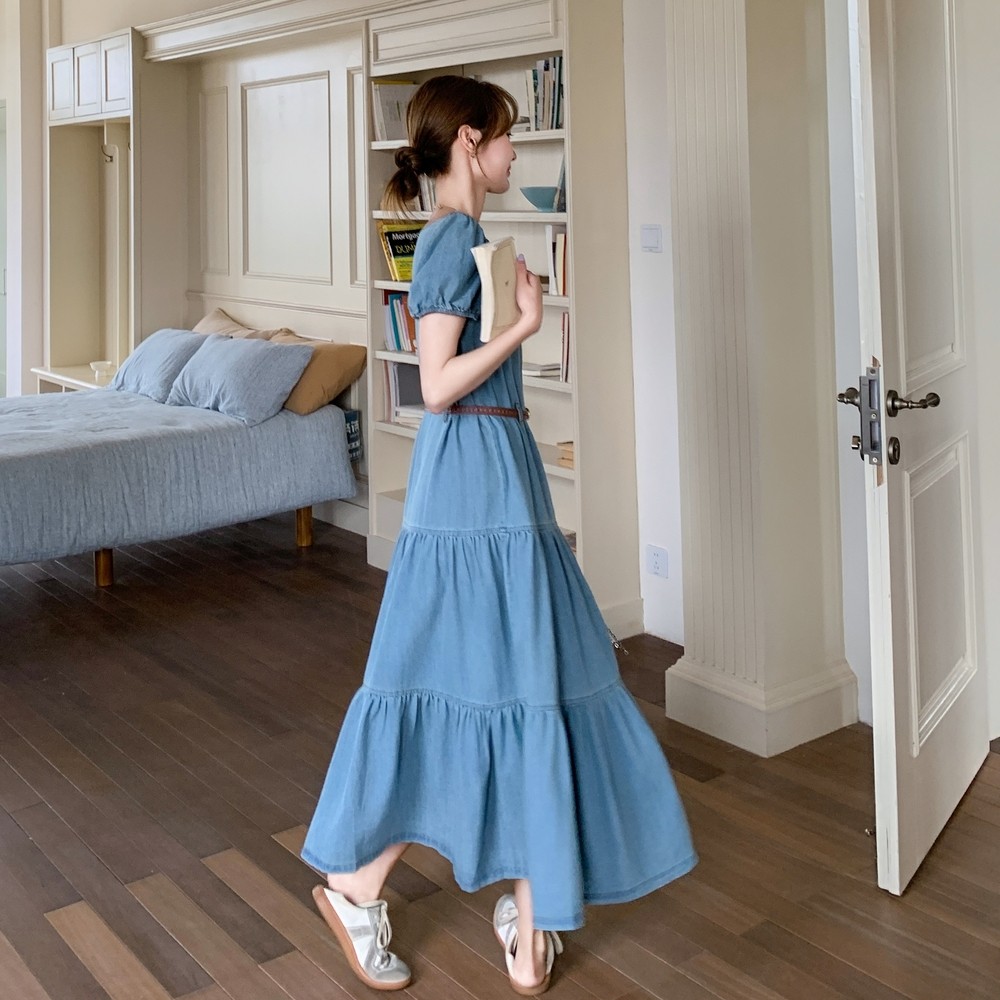 【现货】牛仔连衣裙送腰带131-7231P135K198,女装连衣裙,浙宝131