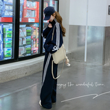 条纹蝴蝶结休闲运动套装裤女春秋2025新款两件套超火ootd穿搭爆款，女装套装/套裙，浙宝131