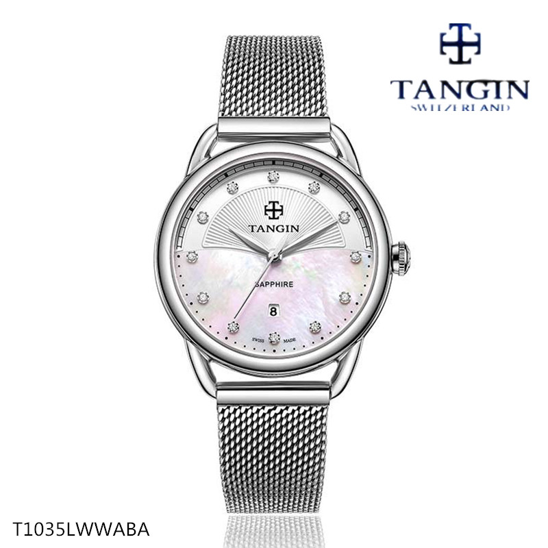 tangin日历女士时尚风石英表