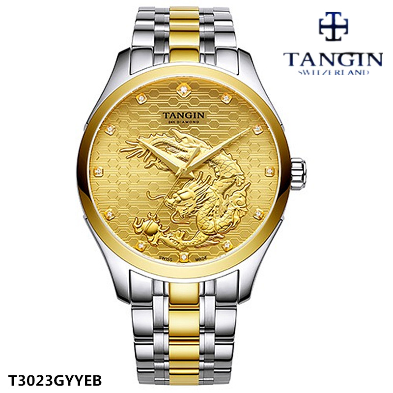 tangin全自动金色情侣表