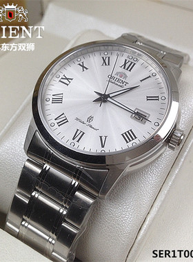 专柜同款Orient/东方双狮手表 机械男表全自动钢带正品SER1T002WO