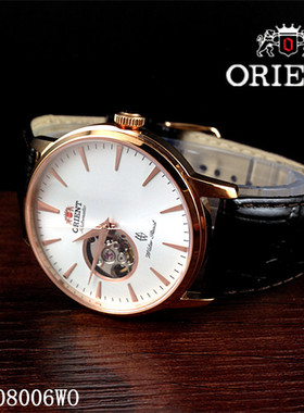 日本Orient/东方双狮手表 男表正品自动机械表镂空皮带SDB08006WO