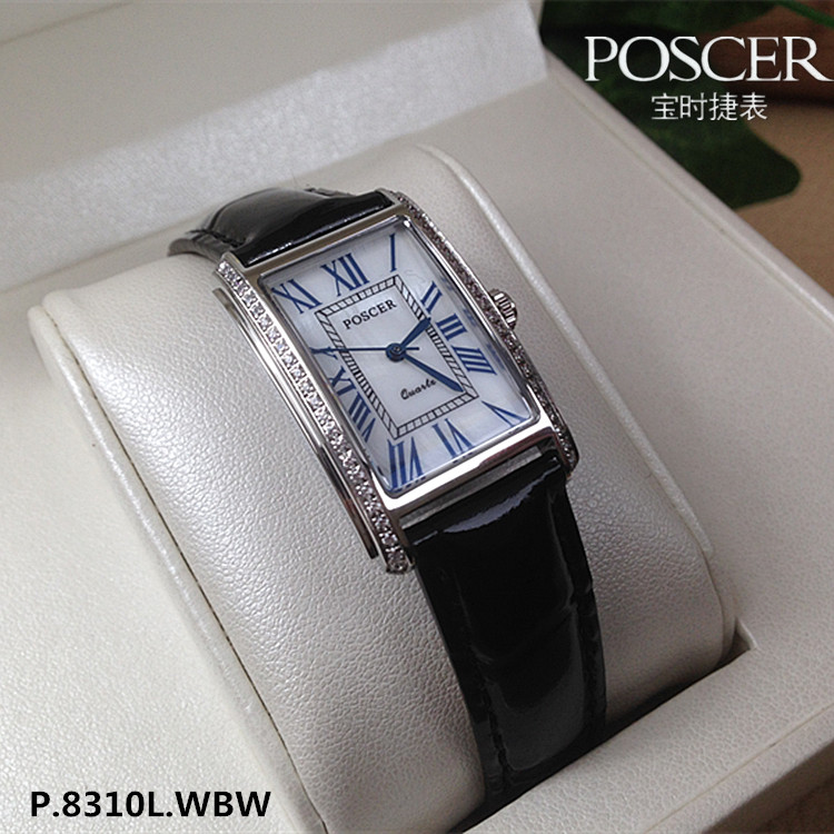 Poscer/宝时捷长方形时尚石英表