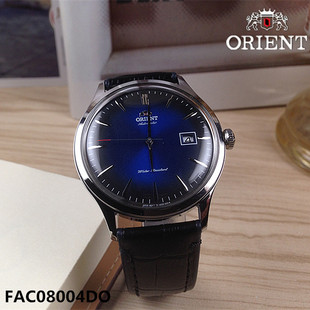 Orient/东方双狮表 机械男表全自动皮带蓝色可手动上弦FAC08004DO