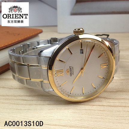日本Orient/东方表双狮男士手表 机械表正品全自动日历AC0013S10D