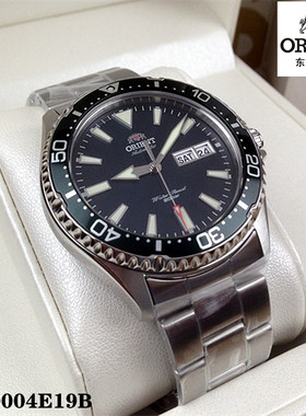 商场同款Orient/东方双狮 机械男表全自动潜水绿水鬼表AA0004E19B