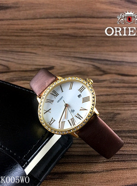 正品orient/日本东方表双狮女表 蛋形石英手表女士日历FUNEK005WO