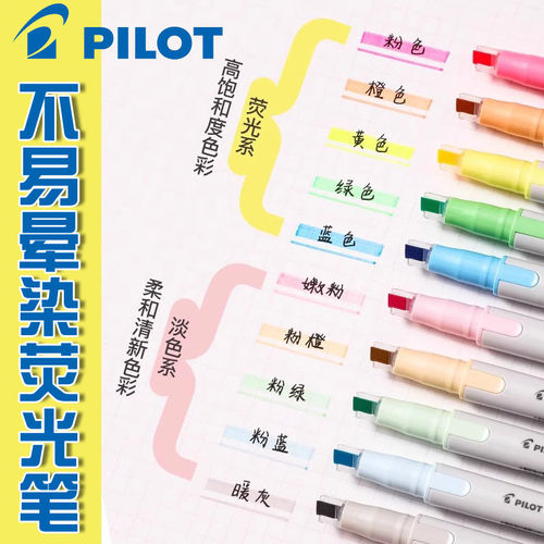 日本百乐奇丽奈双头荧光笔