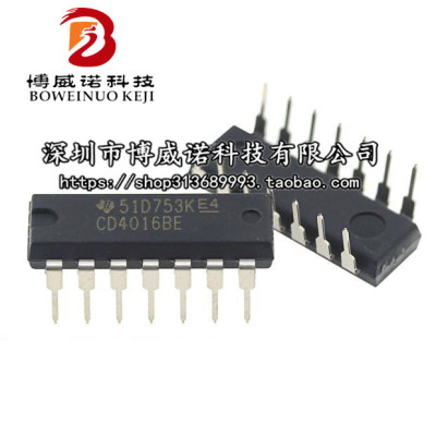 CD4016BE  DIP-14  全新原装 TI(德洲)进口
