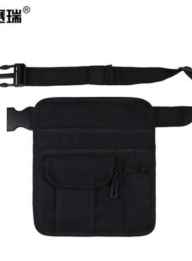 安赛瑞服务员工具腰包餐饮酒店环卫清洁园林工作挂袋黑色300838