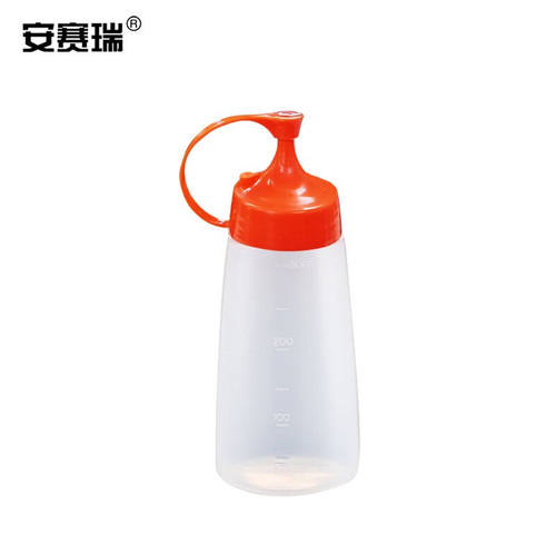 安赛瑞塑料挤压瓶存储瓶塑料软挤压瓶(5个装)尖嘴细口调料存储瓶