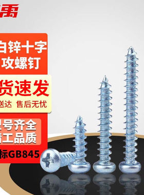 冰禹BYJZ-1422十字盘头自攻螺钉蓝白锌GB845-76ST4*12400个