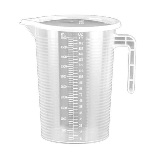 兰诗(LAUTEE)SY5018刻度杯实验室用品器皿塑料量杯塑料烧杯有盖50