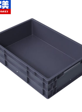 奕多美EU箱汽配周转箱塑料收纳零件盒加厚物流箱灰色600*400*175m