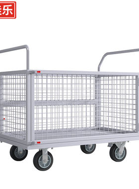 京佳乐折叠围栏车JE3585仓库物流周转笼车1000*600*500mm灰色网车