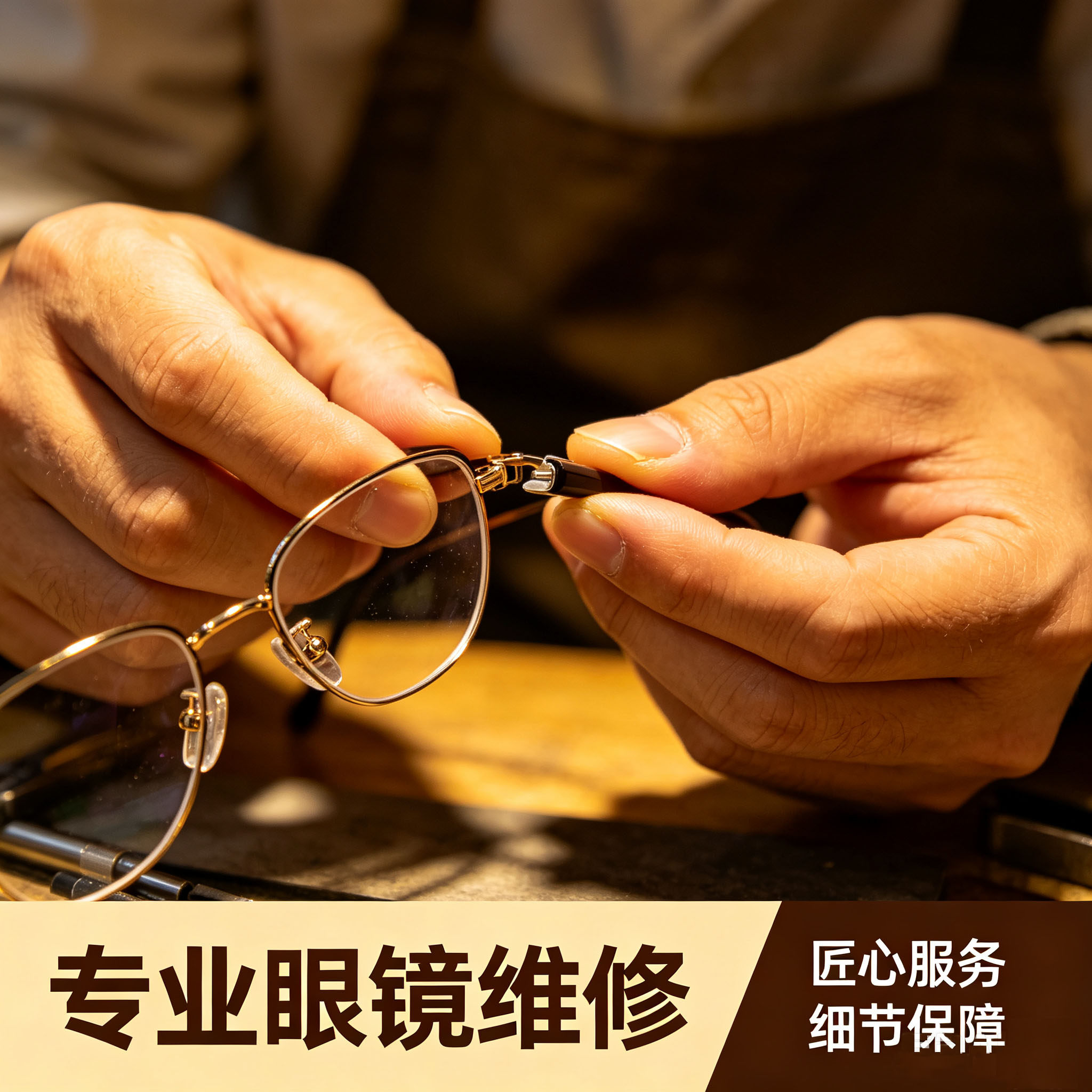 专业眼镜焊接维修眼镜腿替换钛架眼镜架