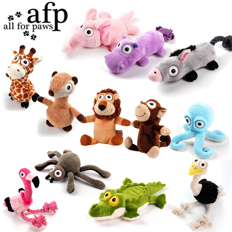 AFP狗狗静音玩具超声波毛绒发声动物玩偶磨牙洁齿幼犬安抚陪伴