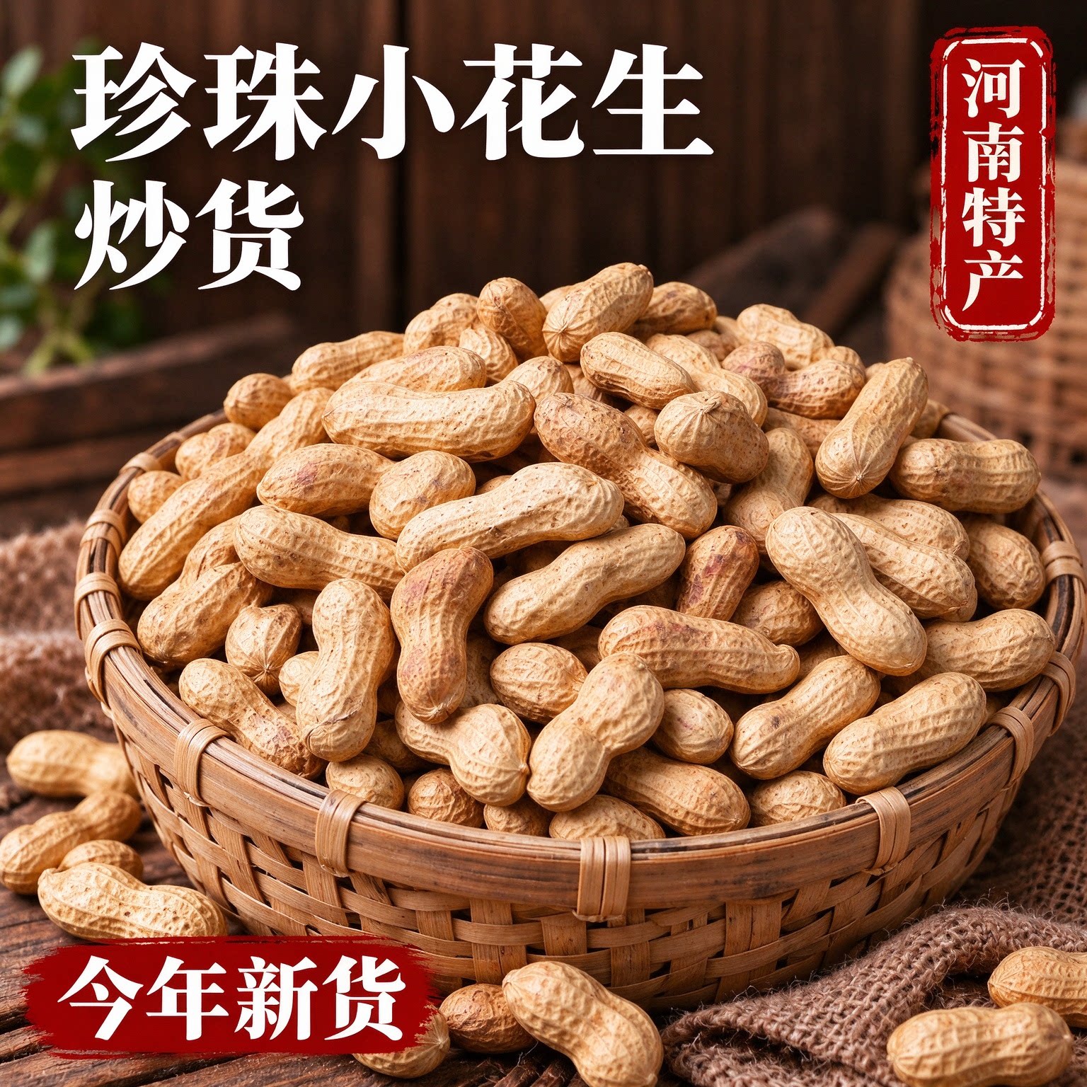 珍珠花生新货现炒带壳